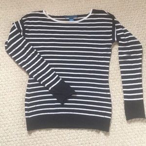 White & Warren striped sweater